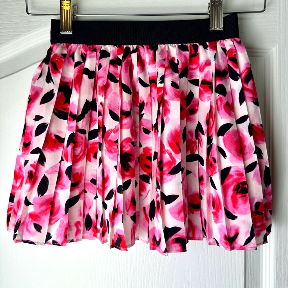 Kate Spade Girls Silk Floral Pleated Skirt Sz 4 Rare!